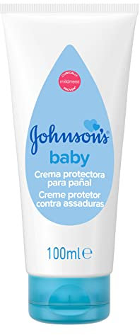 Johnson's Baby Crema protectora para pañal, crema hidratante bebé que protege de las irritaciones, crema pañal para bebé hipoalergénica y apta para pieles sensibles, 1 x 100 ml
