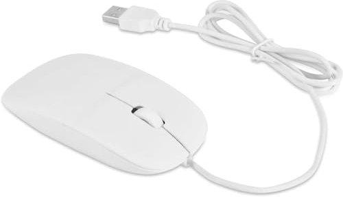 Generic Usb wired gaming mouse, Mini Smart Optical High Definition Mice for Computer, 1600 DPI 2.4 GHZ Receiver, Ultra Slim Grade Sensor 3 For Business office Use (White), S-New-Mice-B 123