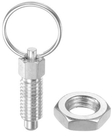 QUARKZMAN Pasador de Resorte con Anillo de Tracción Tamaño de Rosca 5/16˝-18 Longitud de Rosca de 0.63 Cabeza Redonda de Acero al Carbono Pasador Retráctil No Bloqueable