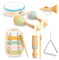Mamabrum Instruments de Musique pour Enfants - Xylophone Bebe, Tambour, Maracas, Trompette, Triangle - Kit Musical Éducatif 18+ Mois - Jouets en Bois (9 PièCes)