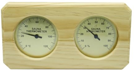 Fuhjythy Sauna Thermometer Fahrenheit Hygrometer Gauge 2In1 Indoor Home Sauna Thermostat,for Traditional Sauna, or Outside