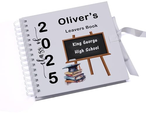 Custom School Leavers Scrapbook Album Personalised Message Book End Of Year Memory Keepsake Gifts