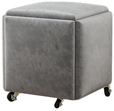 Generico Cubo di seduta impilabile 5 in 1, poggiapiedi, sgabello da toeletta, facile da rimuovere for soggiorno, sala da pranzo, camera da letto (45x45x45 cm)(Color 3,45x45cm)
