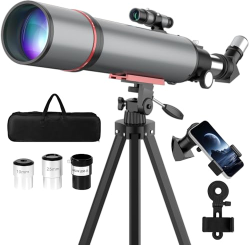 Opaita Telescope for Adults High Powered - Portable Astronomy Telescope for Kids & Beginners - 90mm Aperture 600mm Refractor Profesional Telescopes with Phone Adapter Tripod Carry Bag