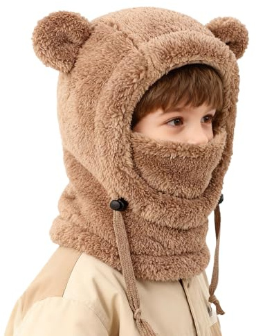 Generico Coprifaccia Invernale Bambini - Copricapo Caldo in Pile - Cappello Invernale per Freddo,per Bambini e Ragazzi Sport Invernali Sci Snowboard Escursionismo Ciclismo Campeggio Corsa Scuola