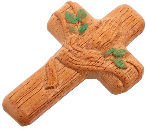 ORFOFE Handgjord Träkors för Babydop Slät Yta för Pojke Unisex Dopminne och Andlig Välsignelse Gåva vid Dopceremoni eller Hållbar och Symbolisk Keepsake