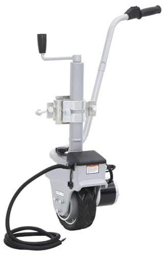 Runheo Remolque motorizado para maniobrar 12 V 350 W con rueda de apoyo, freno automático hacia adelante y hacia atrás, para caravanas, remolques de barcos, remolques de caballos, carga de 2270 kg