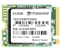 Transcend SSD interno M.2 2230 NVMe PCIe Gen3 x4 da 512 GB, memoria 3D TLC NAND (lettura/scrittura fino a 2.900/2.650 MB/s), garanzia 5 anni - TS512GMTE300S