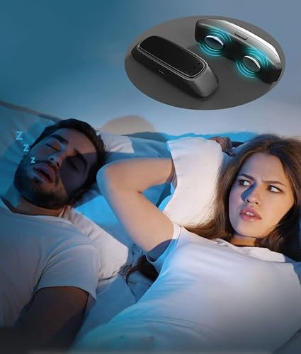 Anomidry antirussamento uomo Dispositivo avanzato intelligente for smettere di russare, elettrico a 6 velocità, ergonomico, riduce il rumore, migliora la qualità del sonno, ti aiuta a trovare il sonno