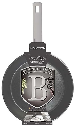 BERGNER Bratpfanne Orion, 28 cm, geschmiedetes Aluminium, Induktionsboden, grau, Marmor+ Beschichtung