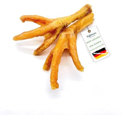 Getrocknete Hühnerfüße für Hunde | 10 kg | 100% Huhn | Kauartikel | Hundefutter | Leckerli von WuffSnacks