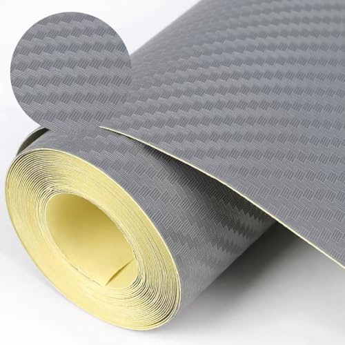 Självhäftande hyllfoder köksfoder, vattentätt bakstycke papper enkel att dra av och klistra fast kontaktfoder utan rester för att dekorera din skrivbordsyta, köksbänkskivor – silver, 30 x 300 cm
