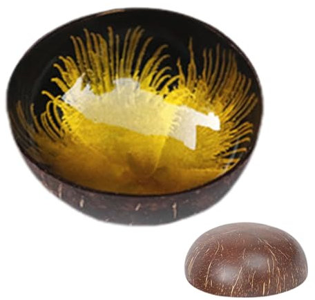 Maodom Tazón para Servir Coco,Tazón de Cereales Pulido - Ensaladeras, Cuencos de Acai para Oficina Hogar, Decoración del Hogar para Ensaladas, Nueces, Frutas, Batidos, Acai