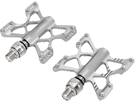 LP K5 Quick Release Bike Pedals, Lightweight Aluminum Alloy Sealed Bearing Pedals for Road Mountain Folding Bikes (Silver)