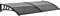 Outsunny Marquesina Exterior para Puertas y Ventanas 196x75 cm Tejadillo de Protección contra Sol y Lluvia con Cubierta de Policarbonato Soporte de Aluminio Negro