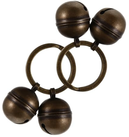 Toyvian 2 Ensembles Clochette pour Collier Animal De Compagnie Porte-clés Cuivre Clochette Bruyante Soi-même De Dressage pour Chien Et Chat