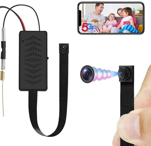 Nisanuki Caméra Espion WiFi 5G, Mini Camera Cachée sans Fil, Micro Camera Espion a Distance Discrete Enregistreur Detecteur Mouvement pour Bureau Domicile Tuya APP