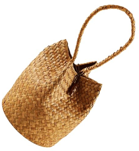 BESTonZON Borsa Donna in Materiale Naturale di Mare per L'Estate, Multi-Funzionale e Riutilizzabile, Design Rustico e retrò Come Borsa da Spiaggia o Accessorio per Fotografia