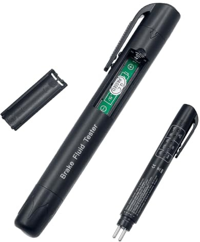 Mätare Av Fukt I Bromsvätska Bärbar Och Upplyst Med LED-Indikator | Testpenna för bromsvätska för Förare, Garage, Verkstäder, Vägkantsverkstad och