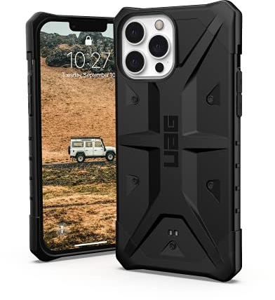 Urban Armor Gear Pathfinder Case kompatibel mit Apple iPhone 13 Pro Max Wireless Charging kompatibel, Fallschutz nach Militärstandard, Ultra Slim Bumper schwarz 113167114040
