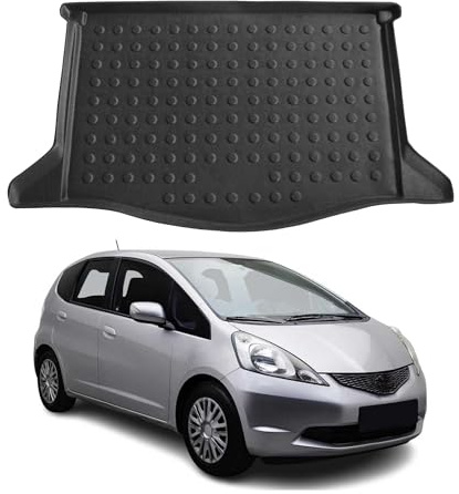 OMAC Kofferraumwanne Laderaumwanne kompatibel mit Honda Jazz 2009-2014 Gummi TPE Schwarz