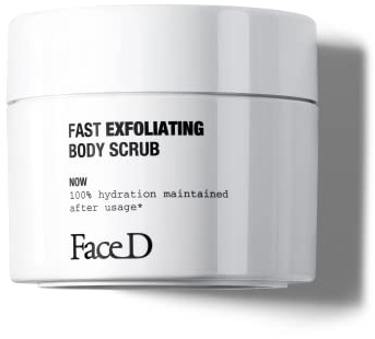 Face D - Fast Exfoliating Body Scrub, 250 g, Esfoliante Corpo Bifasico con Sali Marini, Trattamento Drenante Nutriente