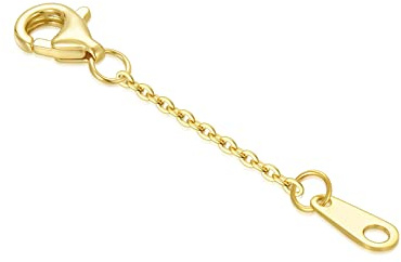 10k 14k Real Gold 1/1.5/2/2.5/3/4 Necklace Extender, Necklace Bracelet Extender Chain, Durable Gold Extender Chain, Adjustable Extension Chain for Necklace Bracelet Anklet (1.5inch, Style 3-10k(yellow))