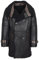 Divergent Retail DR118 Herren Winter Schaffell Mantel schwarz, Schwarz , XXXL