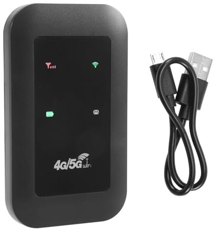 JIVIMOCO Enrutador WiFi de Bolsillo Repetidor 4G LTE Punto de Acceso WiFi MóVil para Coche Enrutador de MóDem Mifi InaláMbrico de Banda 4G con Ranura para Tarjeta Sim