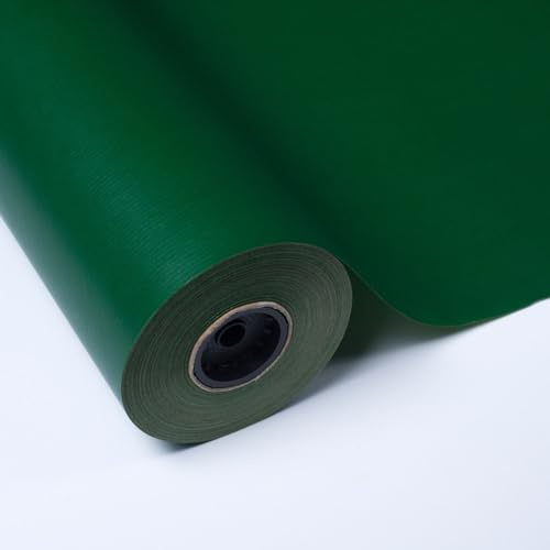 PAKOT – Papel Regalo Kraft Verde – Rollo 70 cm x 50 m – Para Envolver Regalos, Embalaje Comercial, Manualidades y Decoración Creativa