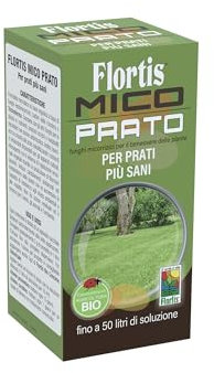 Flortis, Mico Prato Polvere Idrosolubile, Previene e Cura Patologie Fungine, Favorisce Crescita del Prato, Formato da 100 g