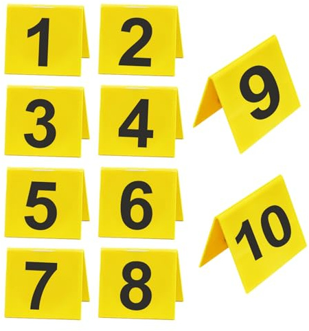 SHITOOMFE Evidence Marker For No.1-10 10Pcs Crime Scene Markers Double-Sided Acrylic Clue Party Decor Reusable Fade-Resistant Detective Decorations For Halloween Prop,Crime Scene Markers
