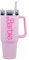 Barbie Paladone H2O-Flasche mit offiziellem lizenziertem pinkem Logo, Quencher, Edelstahl, vakuumisolierter Becher mit Deckel und Strohhalm, für Wasser, Eistee oder Kaffee
