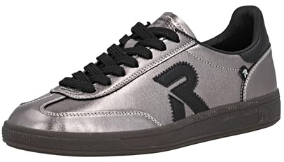 Rieker Zapatillas Negras, Plateado Multicolor, 43 EU