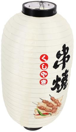 Veemoon linterna japonesa exterior beige candelabro al aire decorativo linternas conmemorativas hogar linterna de barra japonesa linternas tradicionales linterna de seda tela de seda