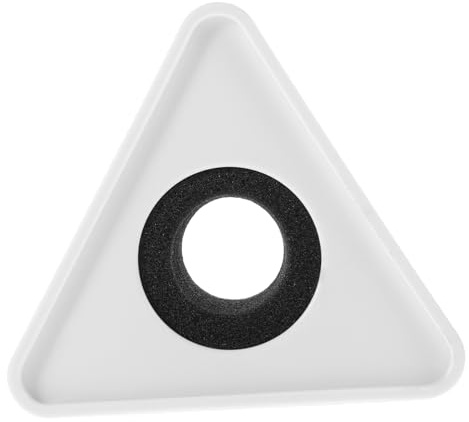 Kisangel Portable Triangular Abs Microphone Logo Flag Station for Interviews Durable White Area