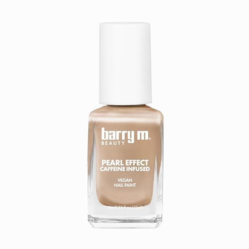 Barry M Pearl Effect Nail Paint, Shade Champagne Caramel Latte |Pearlescent Shimmer Nail Polish