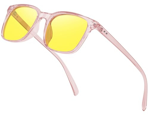 Ymmott Occhiali Guida Notturna Polarizzati - Antiriflesso Occhiali da Sole Lenti Gialle per Uomo Donna Guida Night Vision Goggles