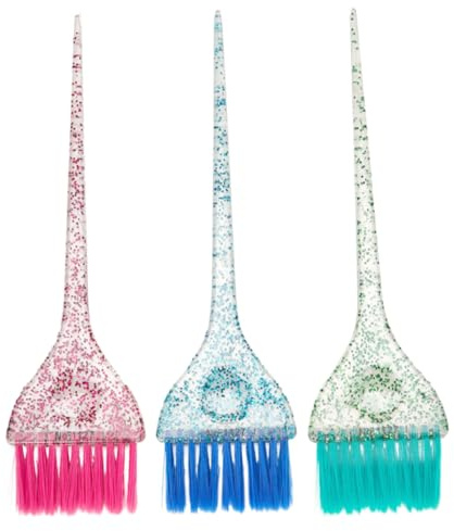 ABOOFAN 3 Stück Teiliges Haarfärbepinsel Flexiblem Stiel Gleichmäßiger Farbanwendung für Friseursalon und Heimgebrauch Geeignet für Aufheller und Dunkle Haare Praktische Zufällige Farbe