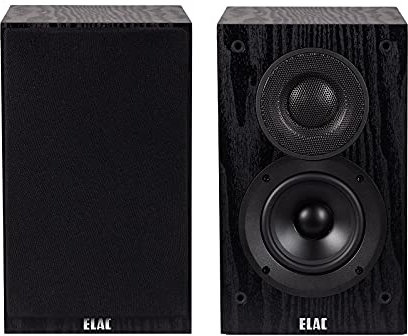 ELAC BS41-BK Passive Bookshelf Speakers, Black, 4