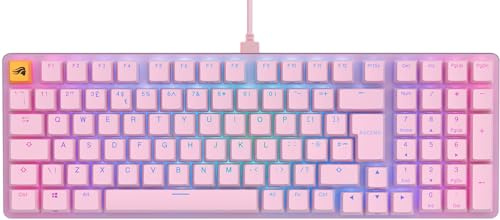 GLORIOUS Gaming GMMK 2 Full Size (96%) - Mechanical Gaming Keyboard, Aluminium Frame, Customisable, Doubleshot Caps, Fox Switches, Per Key RGB, Full NKRO - English QWERTY Layout - Pink