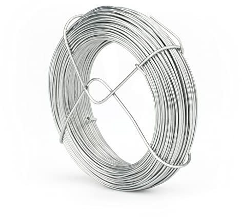 KINGLAKE 1mm Galvanised Garden Wire, 35 Meters Plant Twist Tie for Training Climbing Plants, Crafts, Modelling, Sculpting, Florist