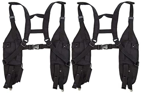 2 Pack Radio Shoulder Harness Holster Chest Holder Universal Vest Rig for Police Firefighter Two Way Radio Search Rescue Essentials