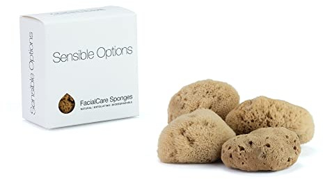 FacialCare Exfoliating Sponge, for A Deep Down Facial Scrub. Natural, Hypoallergenic, Zero Waste. Premium Quality Mediterranean Sea Sponges.