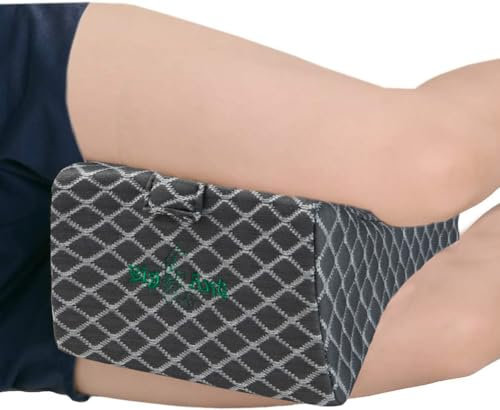 Big Ant Kniekissen für Seitenschläfer, Seitenschläferkissen aus Memory Foam, Orthopädisches Beinkissen mit Band, Schlafkissen für Rücken, Hüfte, Gelenk, Wirbelsäulen, Schwanger - Grau