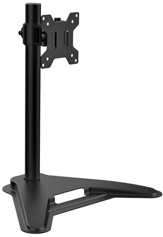 Atlantis P022-MA01-T01 Universalfuß für PC-Monitore von 13 bis 32 Zoll, max. 8 kg, für den Schreibtisch, Höhe verstellbar bis 41 cm, Gelenkarm. Neigung +/- 45°, Pivot +/- 180°, drehbar 180°. Vesa