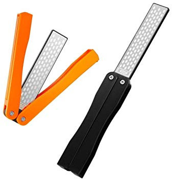 400/600 Grit Portable Handheld Double Sided Sharpener Pocket Diamond Knife Sharpening Stone, Portable Fish Hook File Fishing Hook Sharpener,Dart Sharpener for Steel Tip(4pcs)