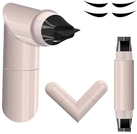 Vibbang Eye Liner Stamp, Sello de Delineador de Ojos, Sello de Maquillaje Negro de ala de Punta Doble, Delineador de Ojos Waterproof, Plantilla Cosmética Resistente a las Manchas (C)