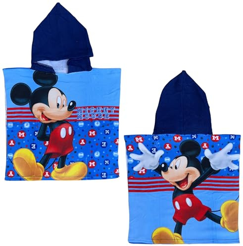 CARTOON Strandponcho badrock för barn mikrofiber polyester storlek 50 x 100 cm strand pool, Musse Pigg, one size