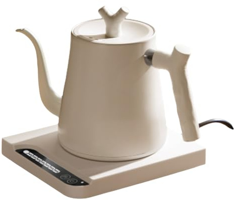 Harewtwy Olla de Agua de Calentamiento Rápido de 1000 W, Hervidor de Agua Eléctrico de Acero Inoxidable 304 y Hervidor de Café, Apagado Automático, Enchufe de la UE